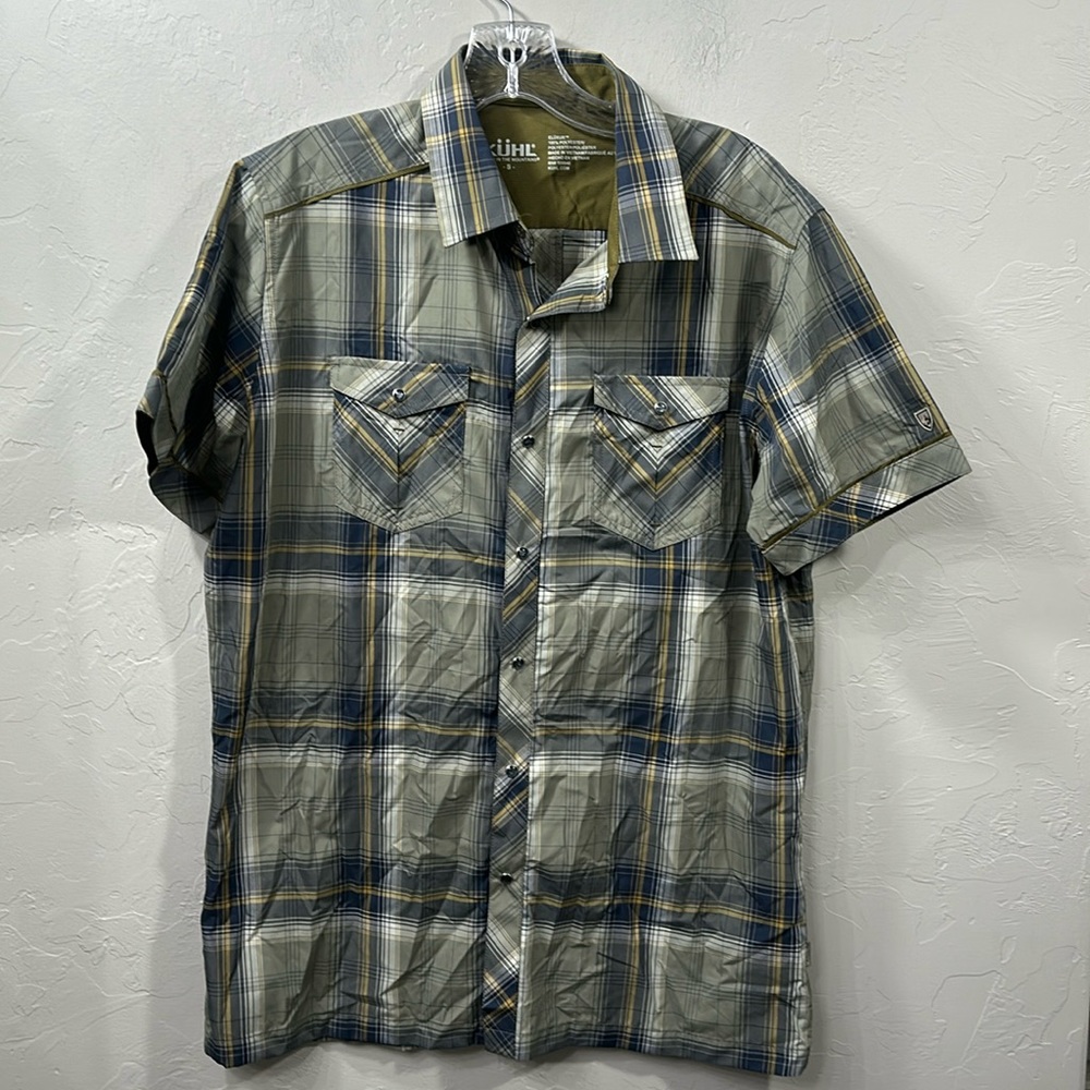 Kuhl Eluxur plaid button down shirt size small
